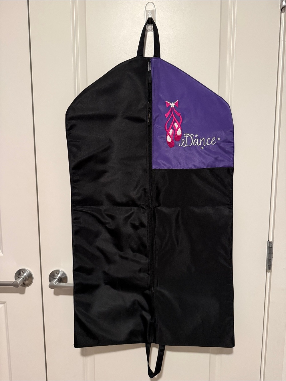 Dance Garment Bag in Black and Purple